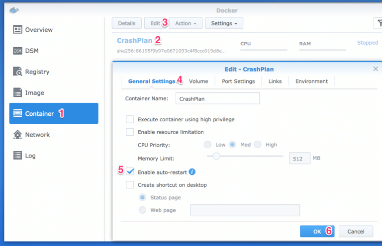 Synology NAS: Running CrashPlan in Docker Container | My Shitty Code